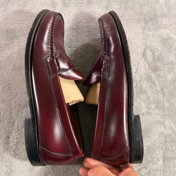 G.H. Bass Weejuns Penny Loafers Mens 11.5 Burgundy Leather Slip On 10949 main image 4